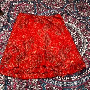 Vintage Y2K Paisley Skater Skirt